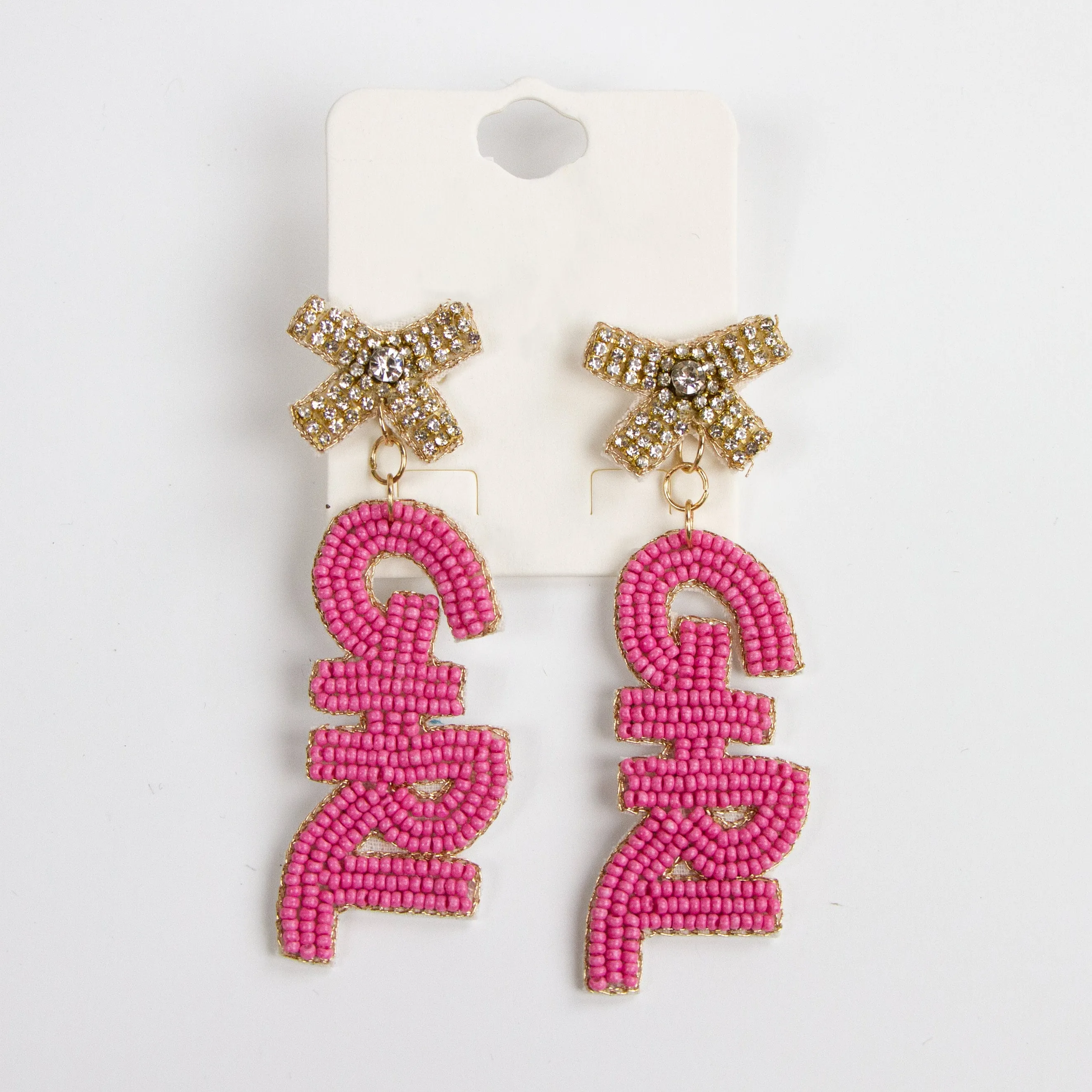 Blue Boy Beaded Earrings