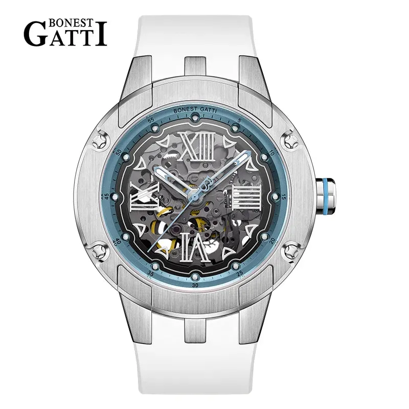Bonest Gatti Round Skeleton 316L Men Watch
