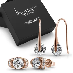 Boxed Tiara Crystal Earrings Embellished with SWAROVSKI Crystals