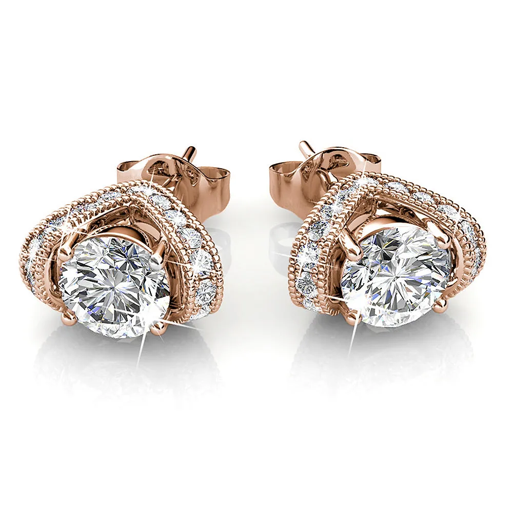 Boxed Tiara Crystal Earrings Embellished with SWAROVSKI Crystals