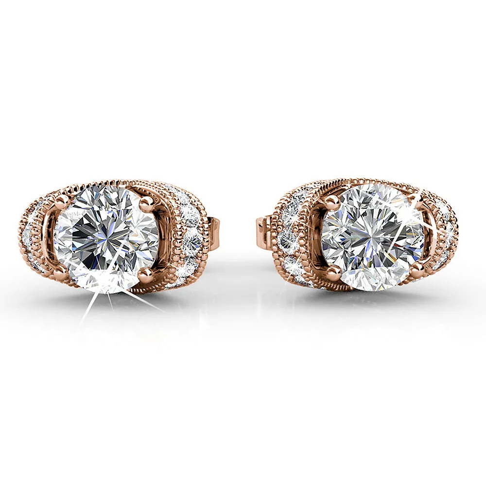 Boxed Tiara Crystal Earrings Embellished with SWAROVSKI Crystals
