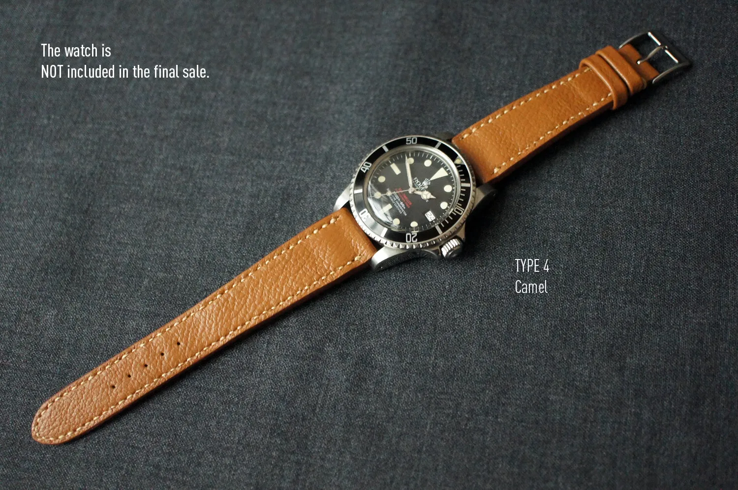 CAMEL TAN TEXTURED GOAT CUSTOM MADE STRAP
