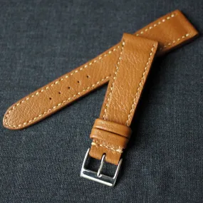 CAMEL TAN TEXTURED GOAT CUSTOM MADE STRAP