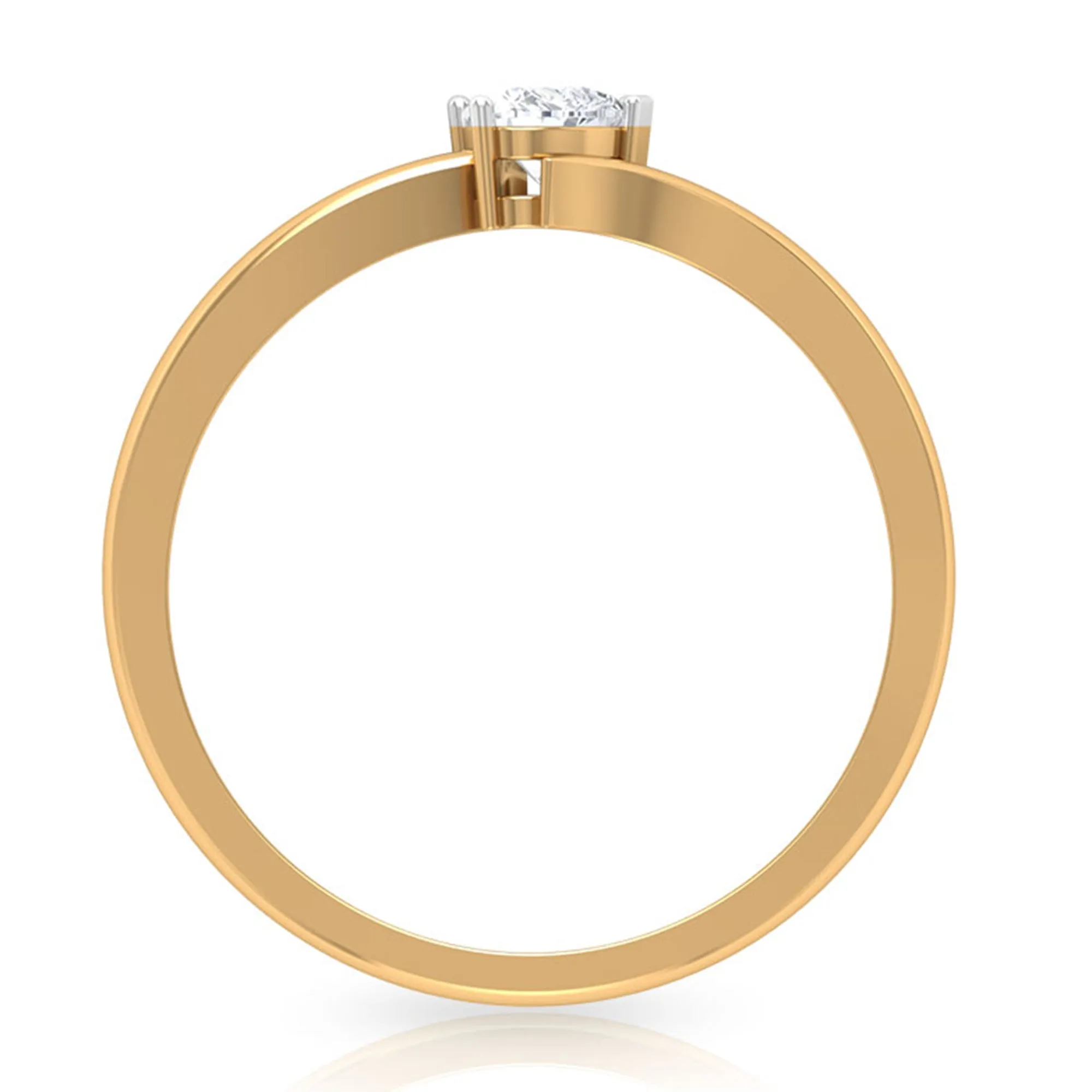 Certified Moissanite Heart Promise Ring