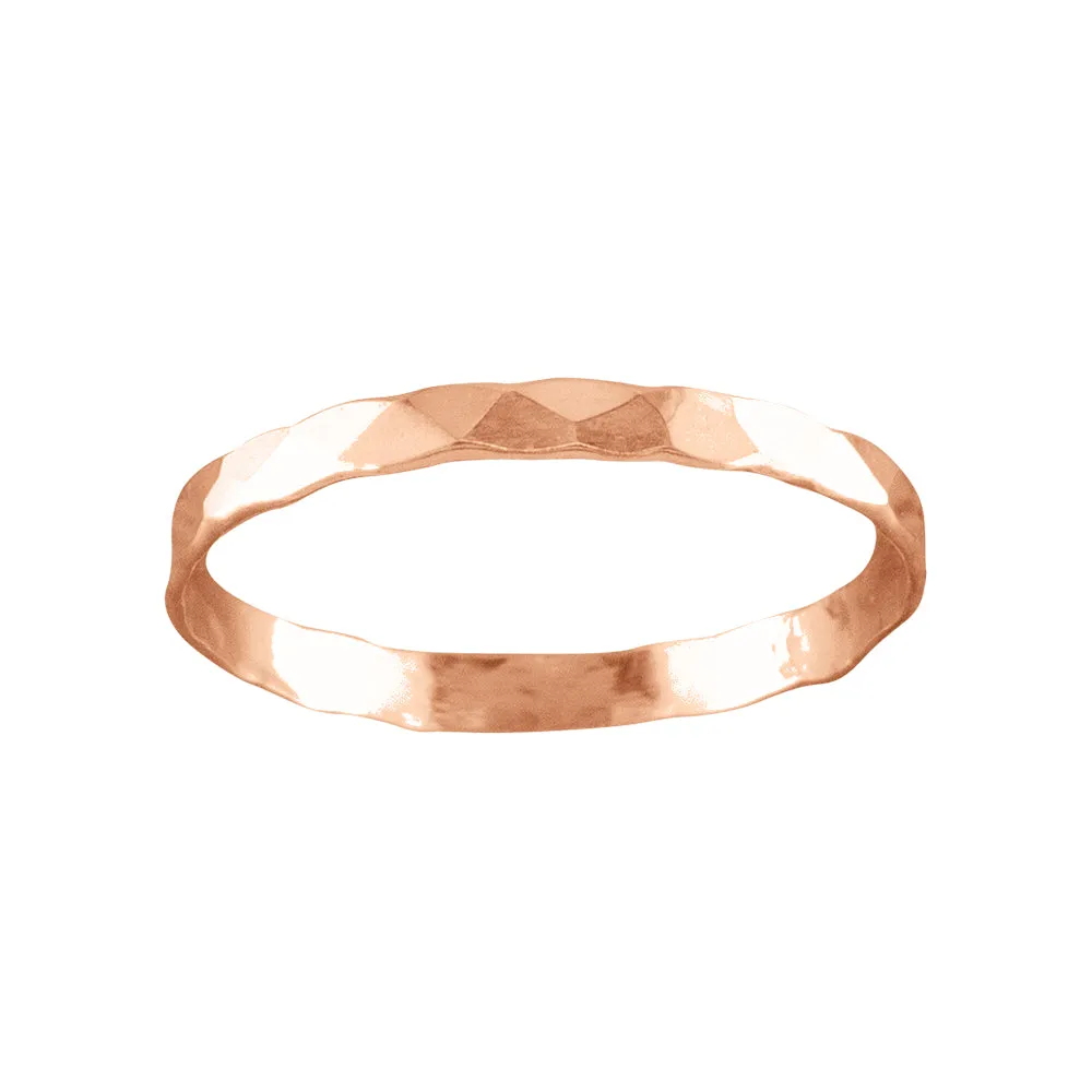 Classic Hammered - Rose Gold Filled Toe Ring - TR01-H RG