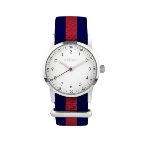 Classique Watch Stripe Red Strap - راقب