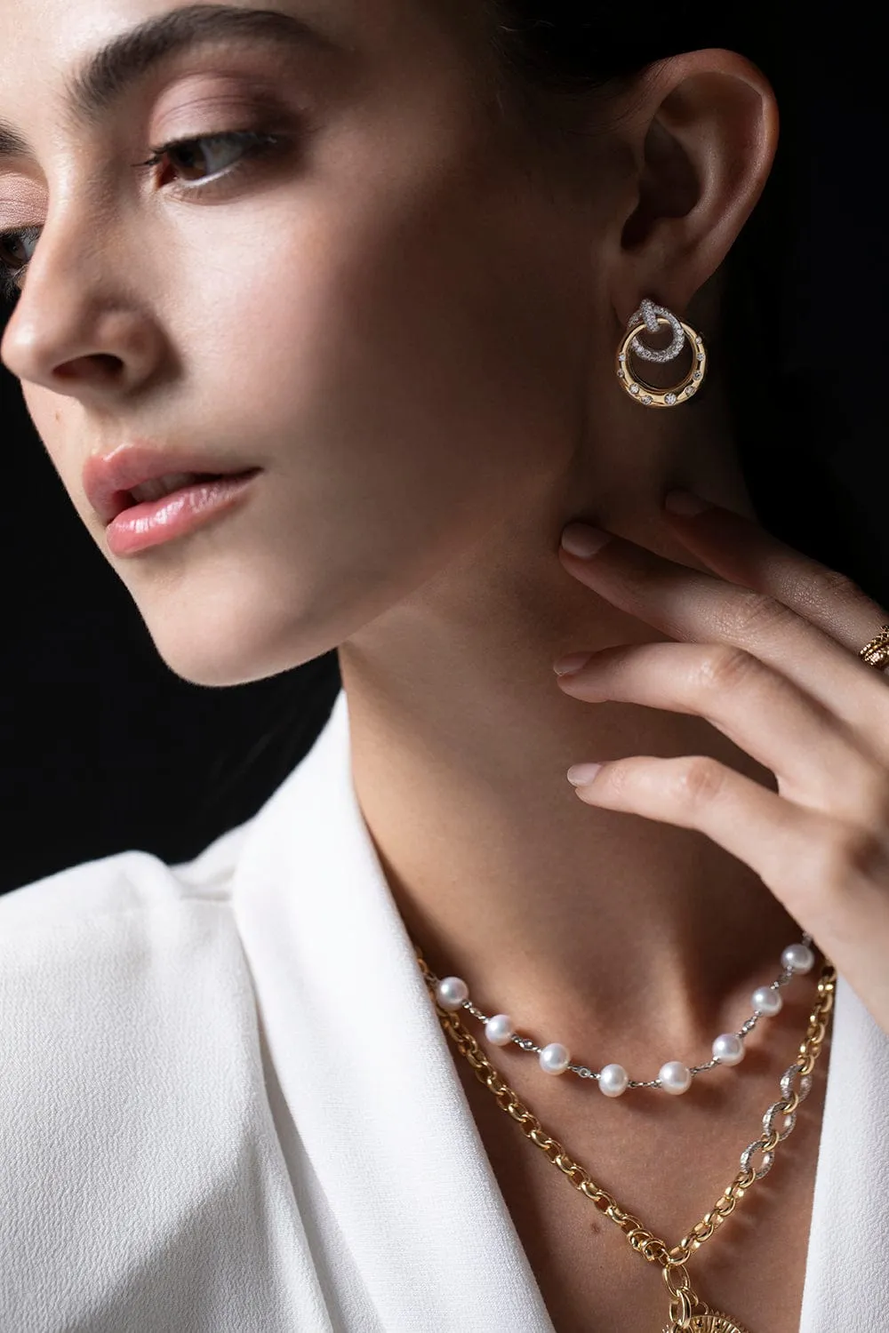 Cobblestone Interlock Earrings