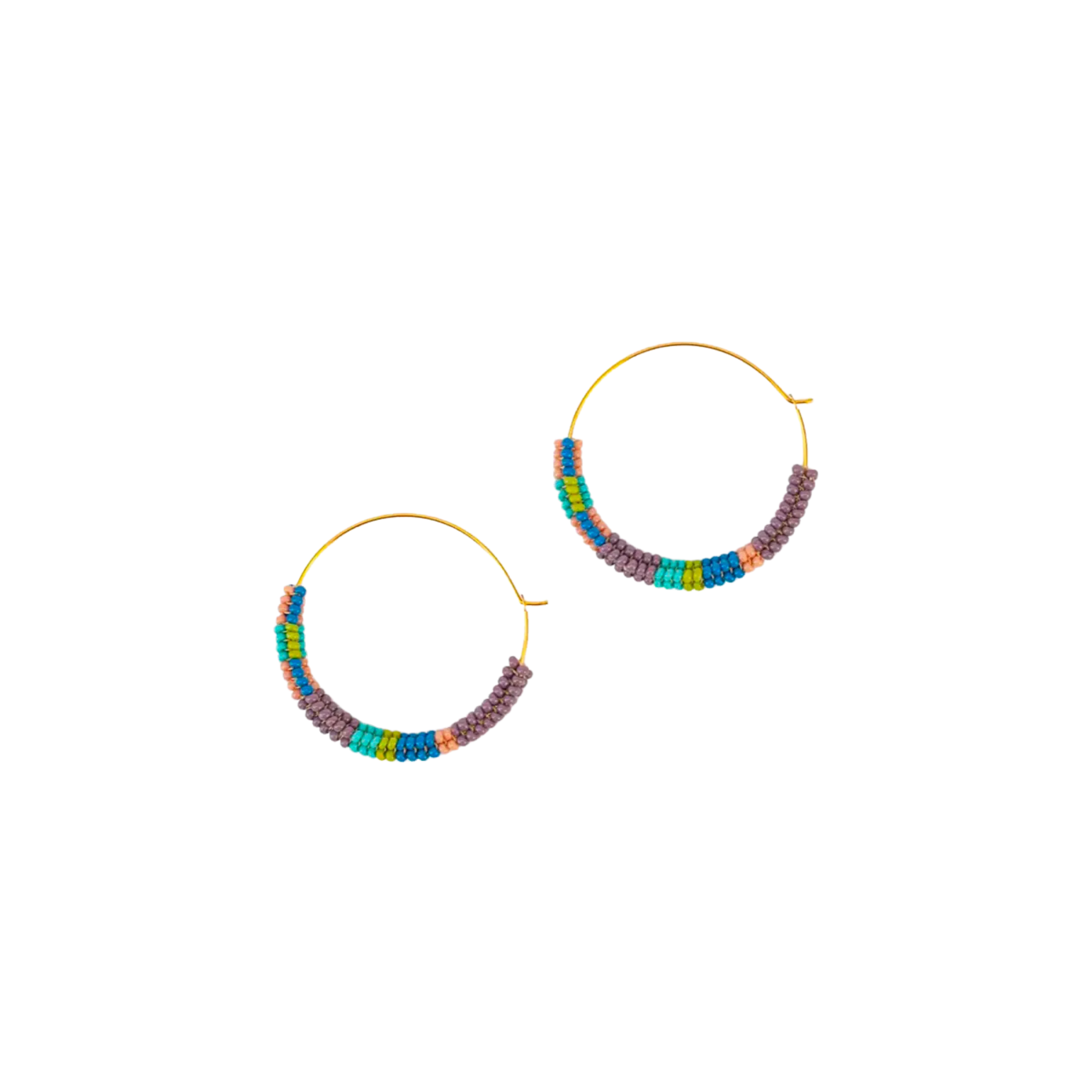 Color Block Hoop Earrings
