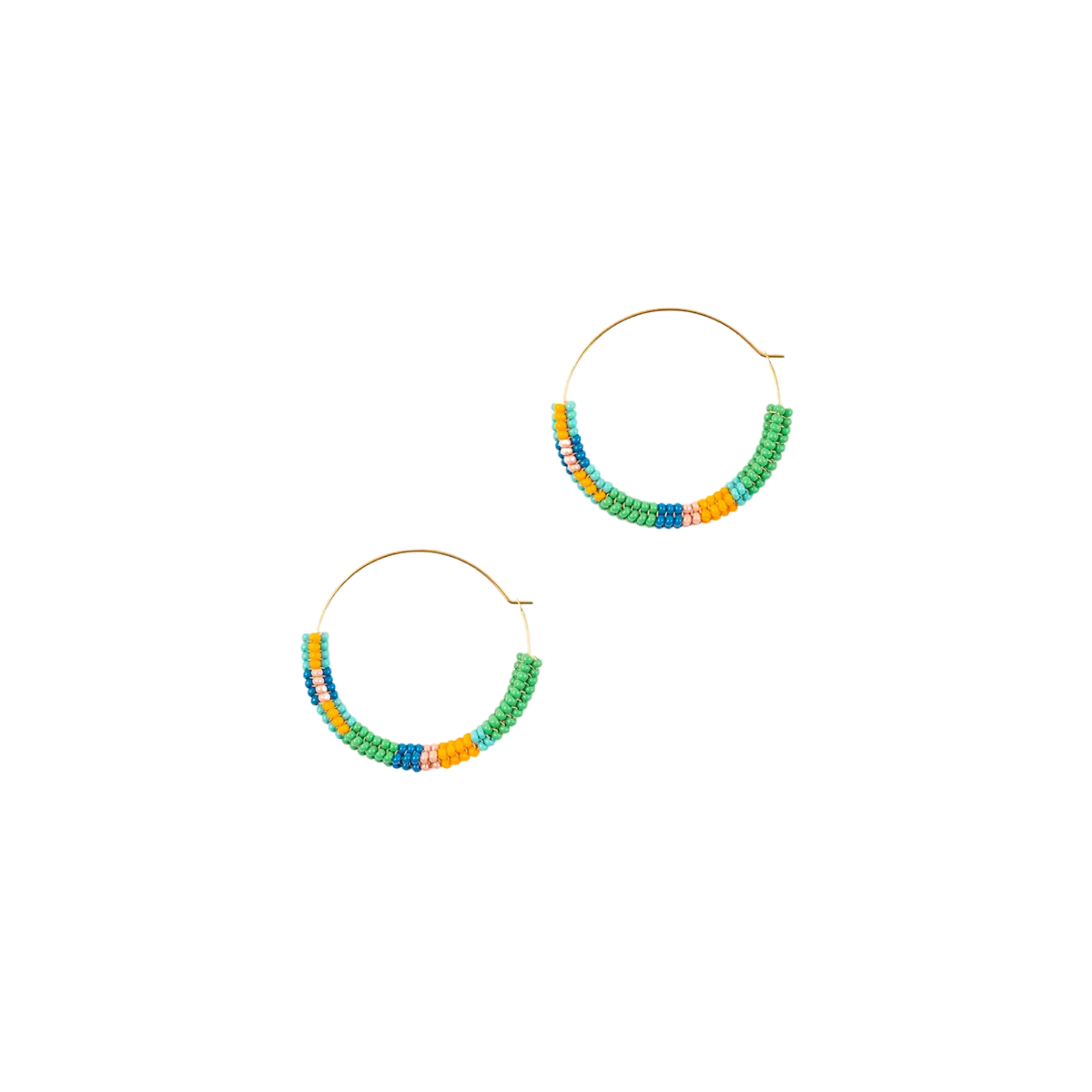 Color Block Hoop Earrings