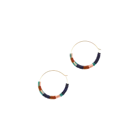 Color Block Hoop Earrings