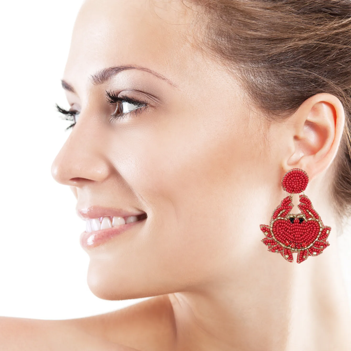 Crab Beaded Earrings