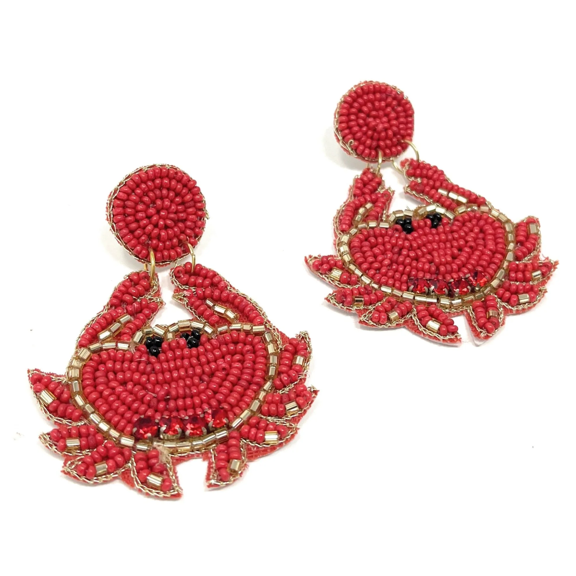 Crab Beaded Earrings
