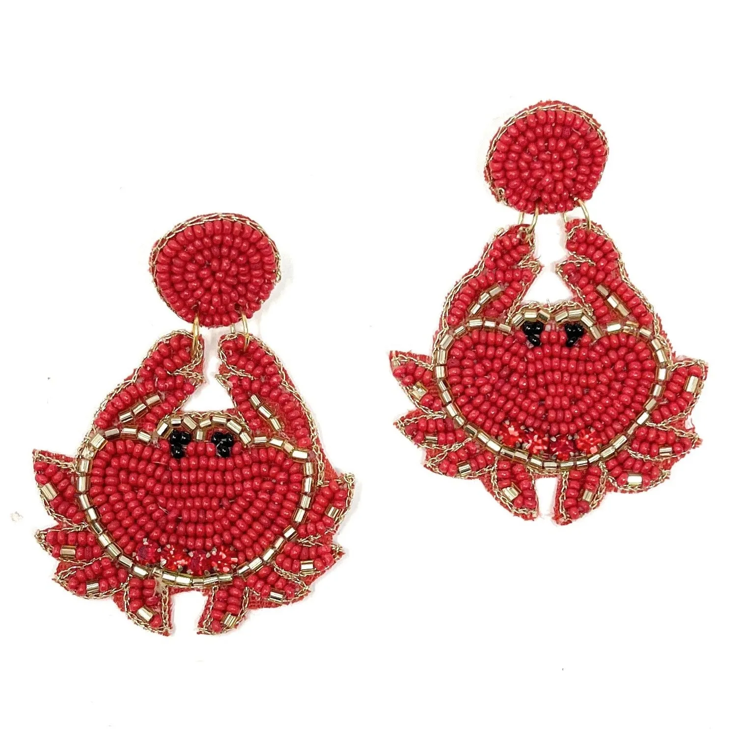 Crab Beaded Earrings