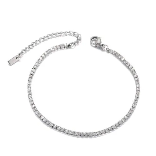 CZ Crystal Charm Anklets Stainless