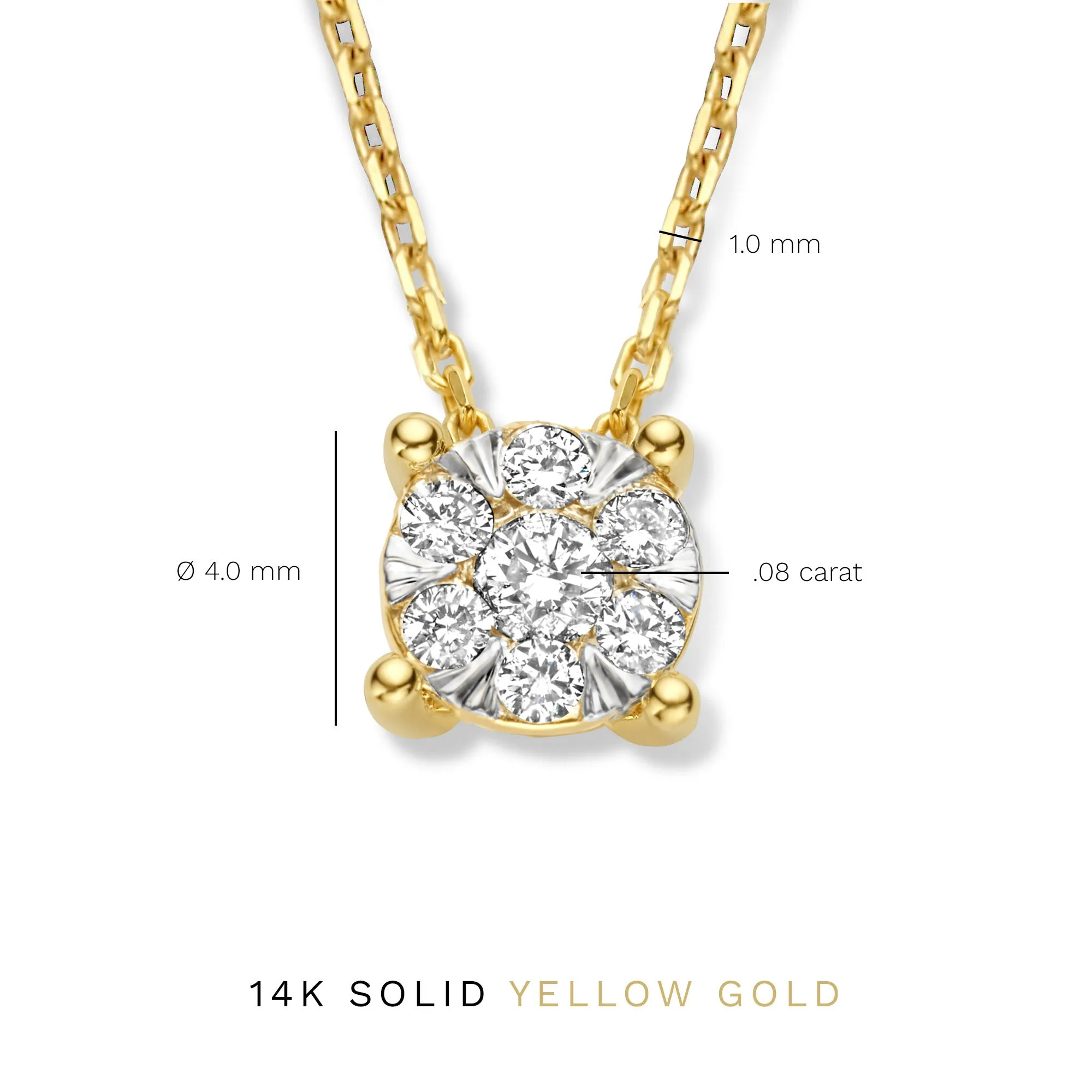 De la Paix Hanaé 14 karat gold necklace with diamond 0.08 carat