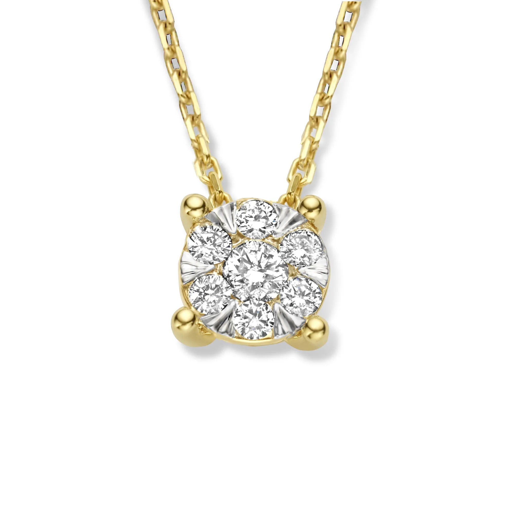 De la Paix Hanaé 14 karat gold necklace with diamond 0.08 carat