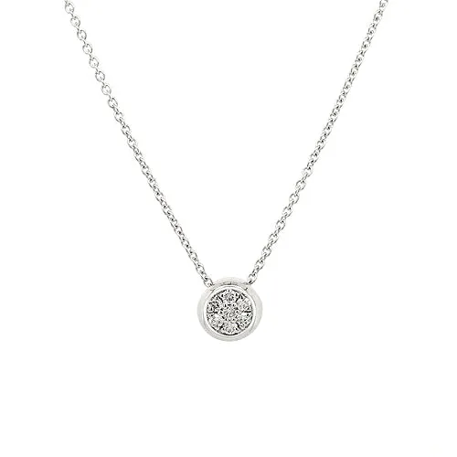 Diamond Cluster Pendant Necklace  10331
