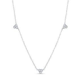 Diamond Cluster Station Necklace