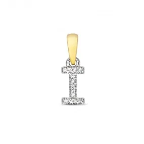Diamond Jewellery 9ct Gold Diamond Initial I Pendant PD181/I