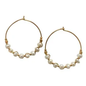 EARRING PEARL HOOP