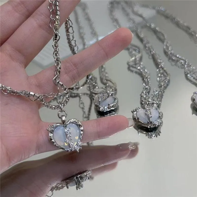 Enigmatic Neo-Gothic Heart Necklace