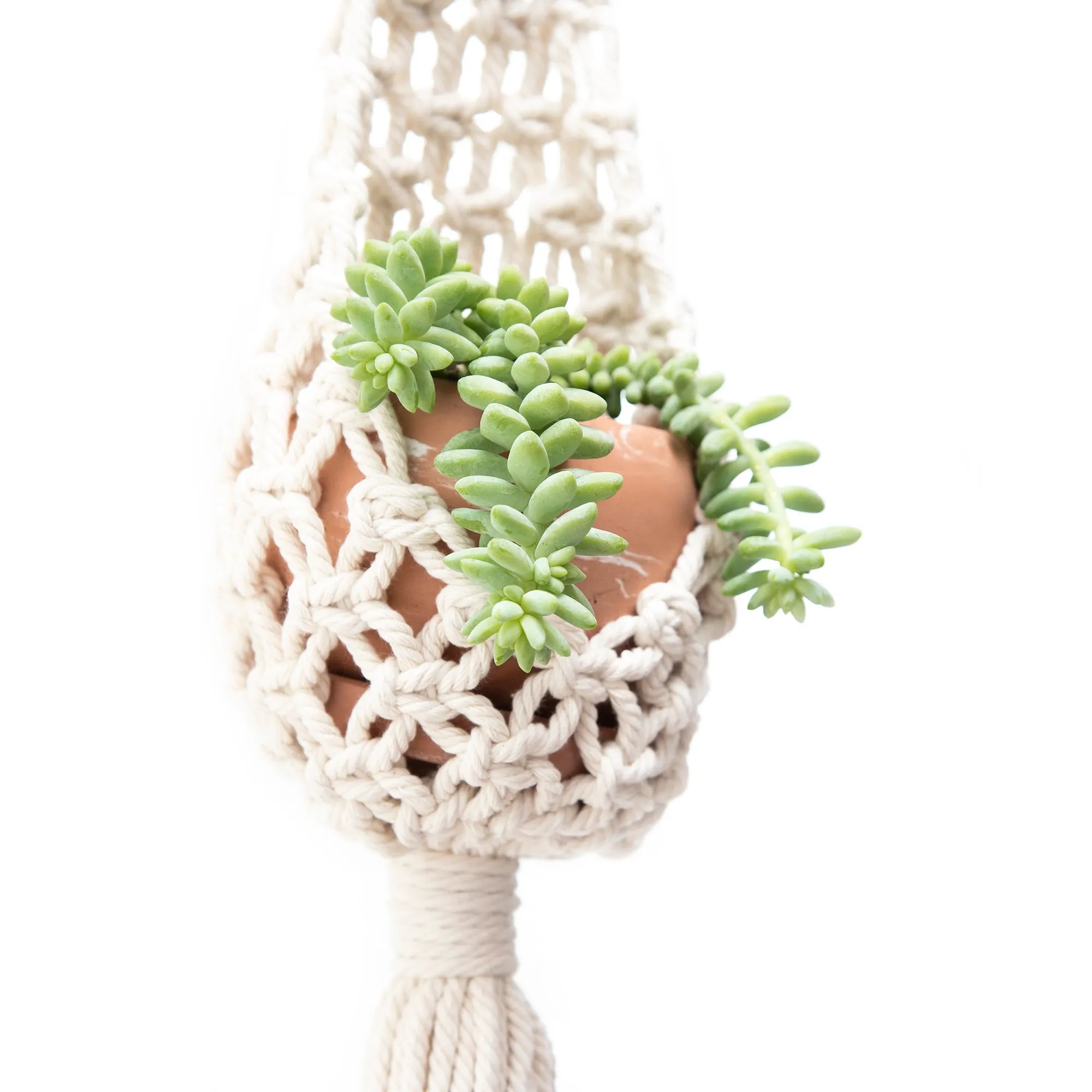 Extended Droplet Charming Macrame Plant Hanger