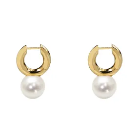 Gold & Pearl Drop Earrings