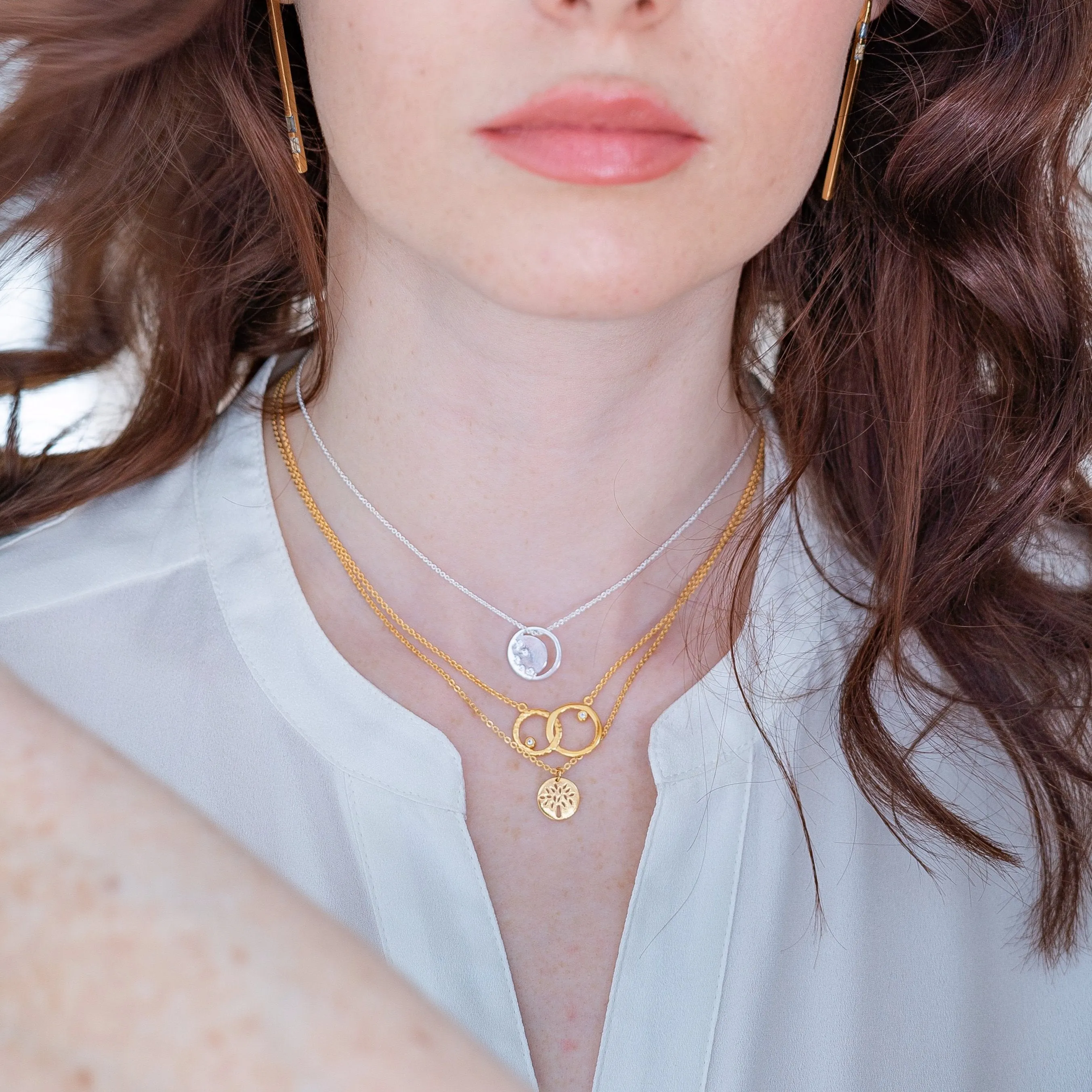 Gold Unity Hoop Necklace
