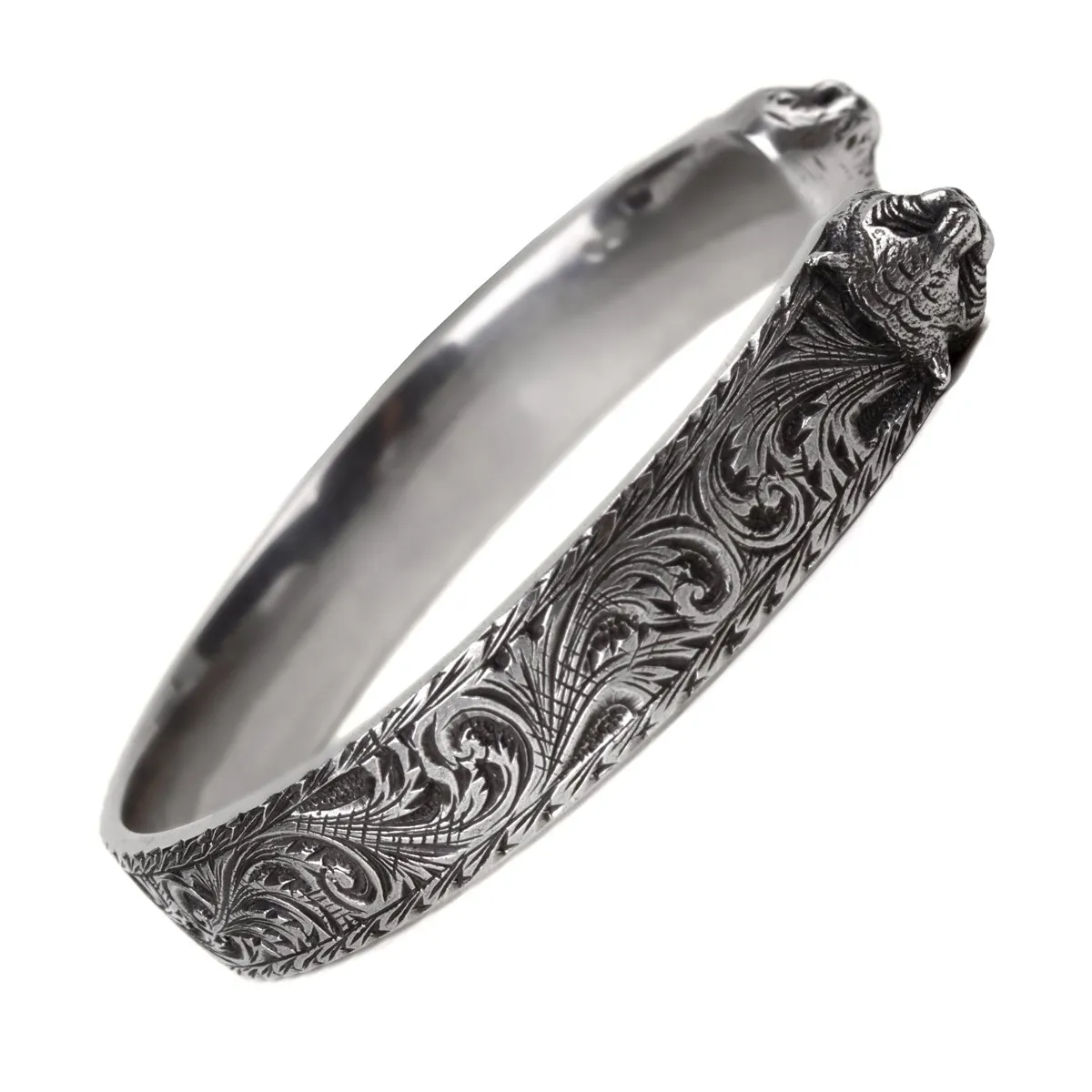 Gucci Cat Silver Cuff Bracelet