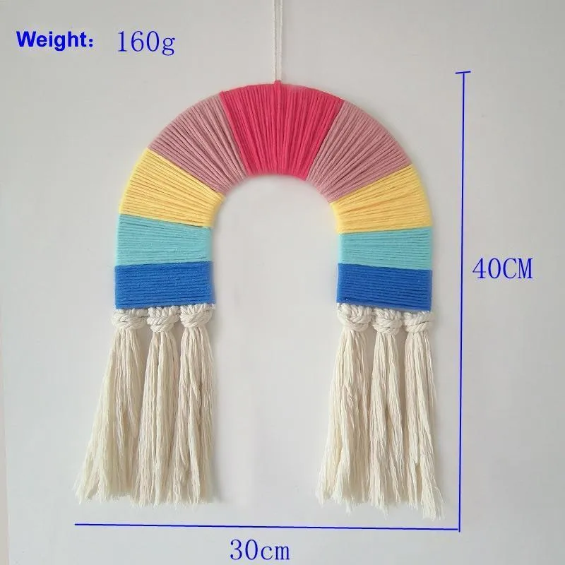 Handmade Rainbow Macrame Wall Hanging