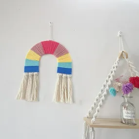 Handmade Rainbow Macrame Wall Hanging