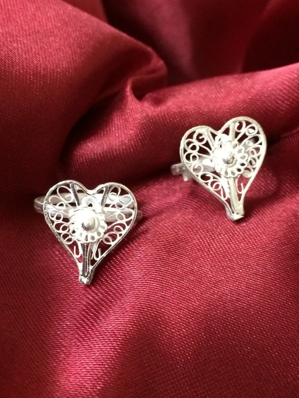 Heart Toe Rings