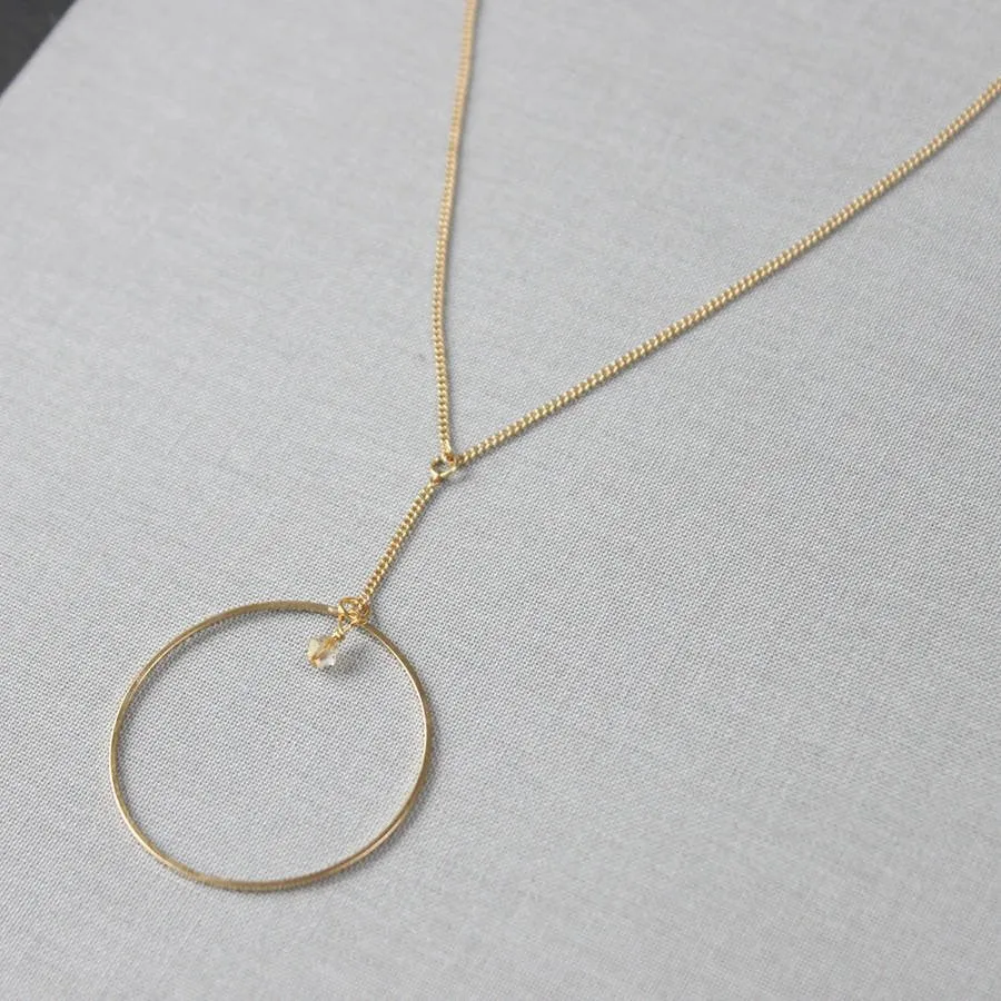 Hoop Earrings And Necklace Set (Gold - out of stock)
