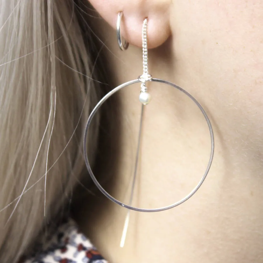 Hoop Earrings And Necklace Set (Gold - out of stock)