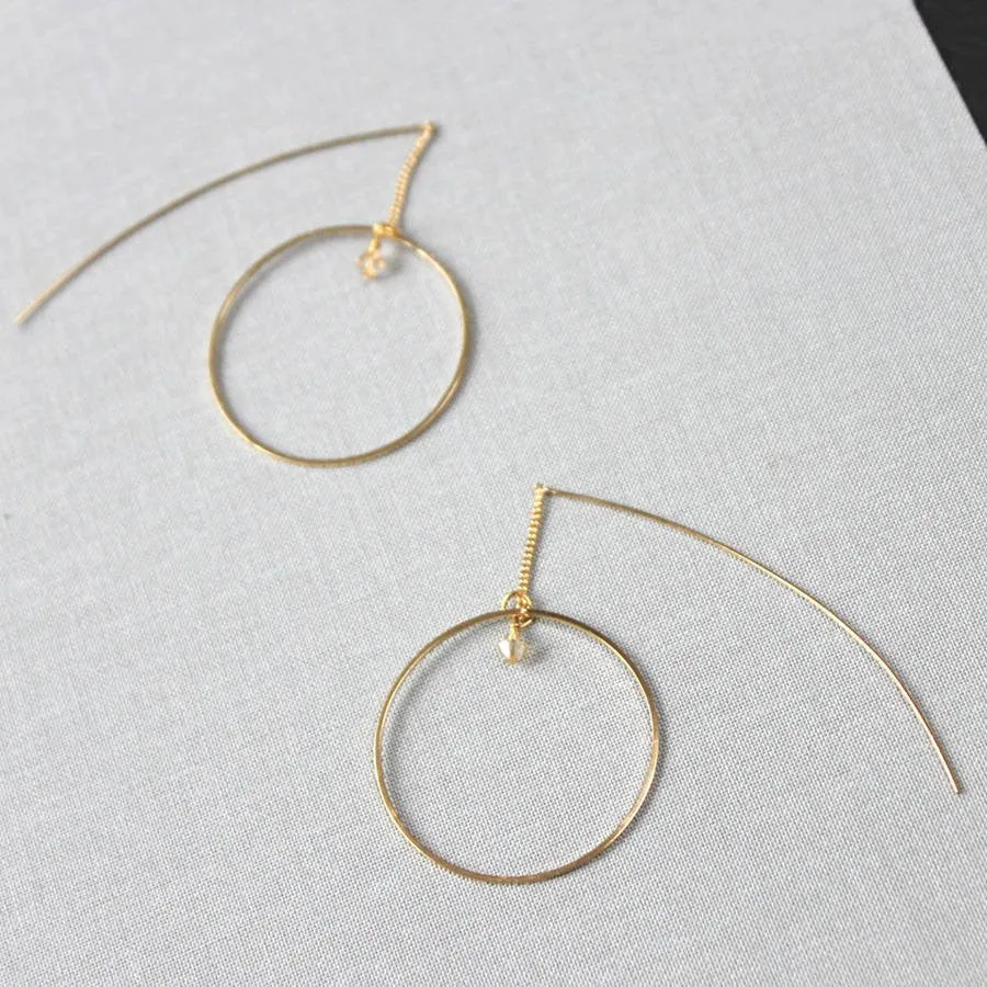 Hoop Earrings And Necklace Set (Gold - out of stock)