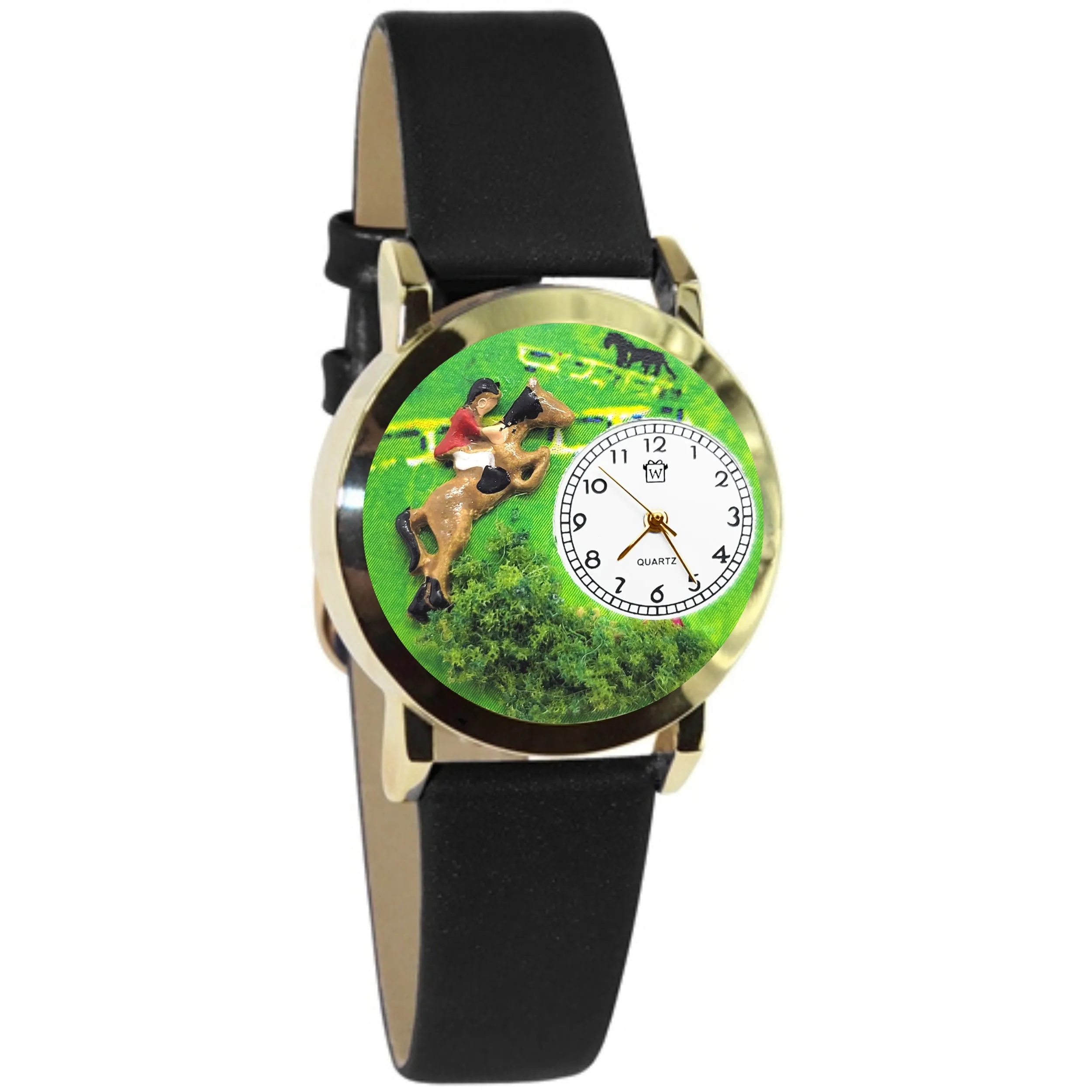 Horse Jumping Competition Equestrian 3D Watch Small Style
