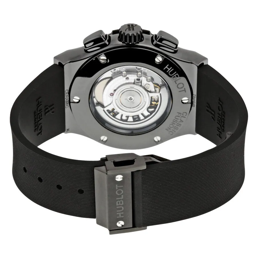 Hublot Classic Fusion Automatic Chronograph Black Magic Matt Carbon Fiber Dial Black Rubber Men's Watch 521.CM.1771.RX