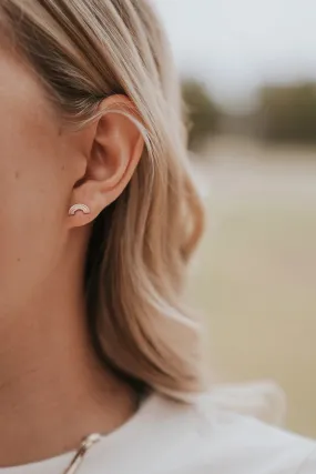 Hugging Rainbow Stud Earrings