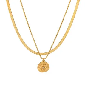 Ida layered chain necklaces ( set of 2 necklaces )