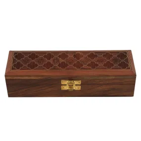 Indian Jewelry Holder - 8 x 2.5 x 2 Inch Small Wood Box - Jewelry Boxes for Bracelet - Present for Her