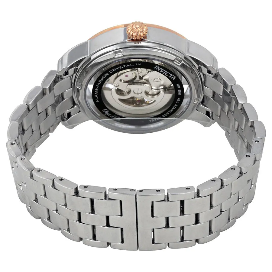 Invicta Objet D Art Automatic Silver Skeleton Dial Men's Watch 22628
