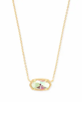 Kendra Scott: Elisa Gold Pendant Necklace - Dichroic Glass