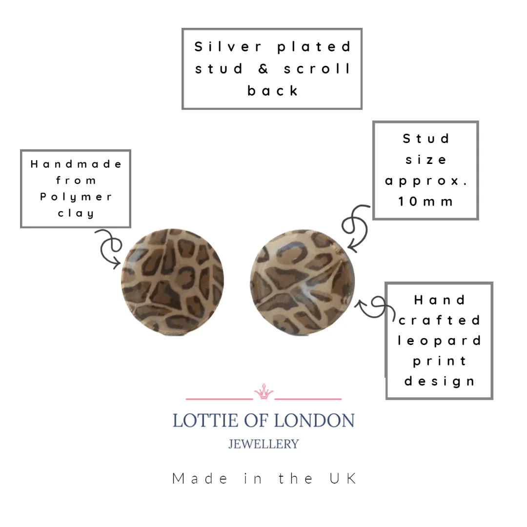 Leopard Print Stud Earrings for Women | Mix & Match
