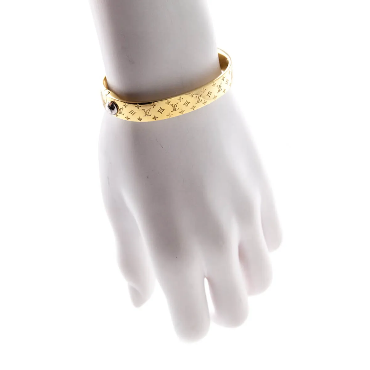 Louis Vuitton Gold-Tone Nanogram Bracelet