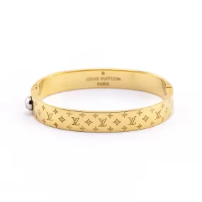 Louis Vuitton Gold-Tone Nanogram Bracelet