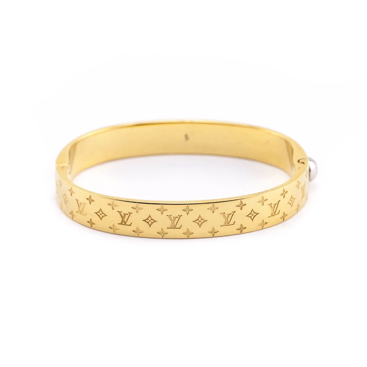 Louis Vuitton Gold-Tone Nanogram Bracelet