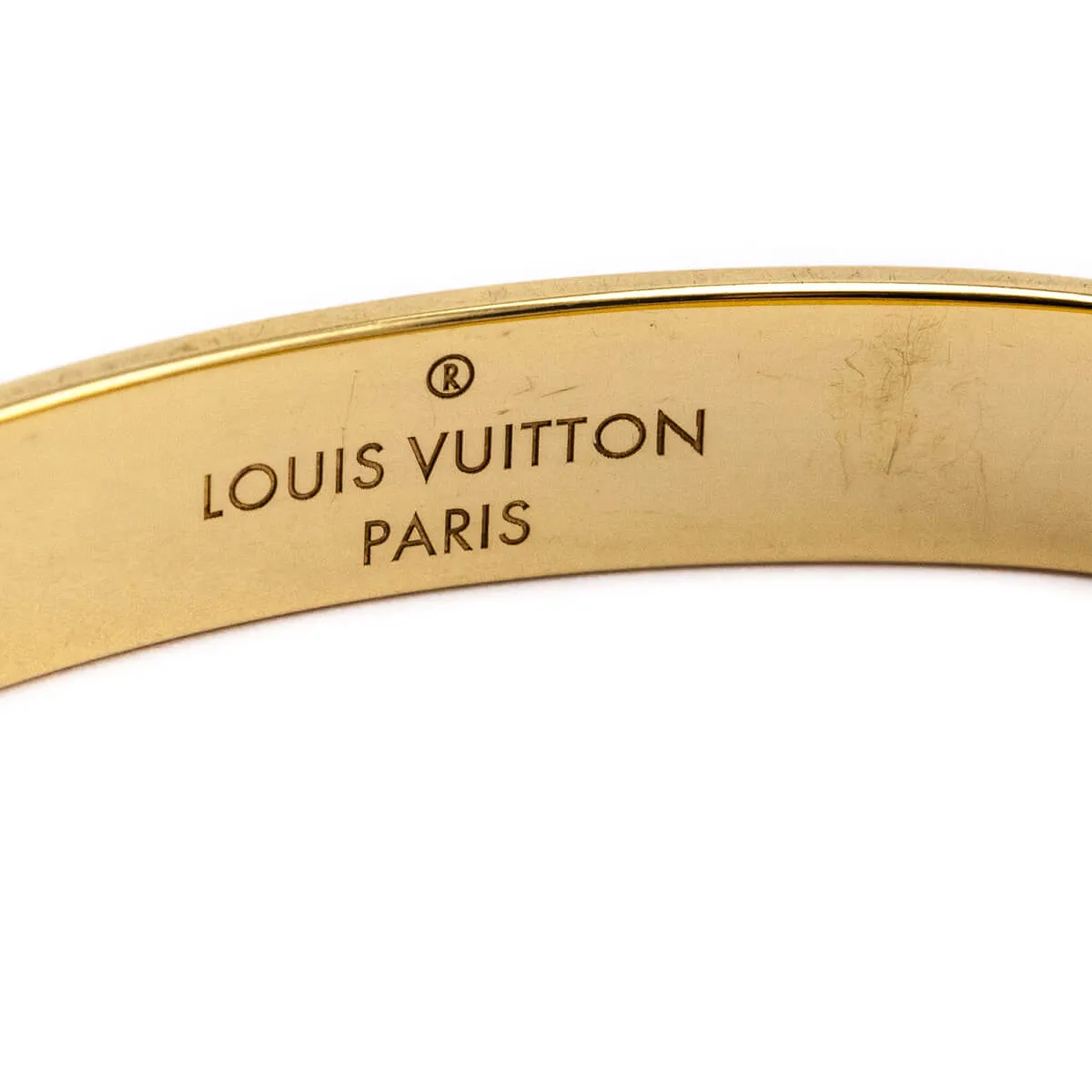 Louis Vuitton Gold-Tone Nanogram Bracelet