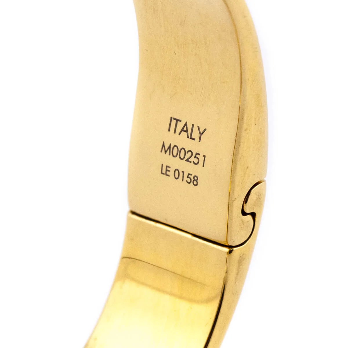 Louis Vuitton Gold-Tone Nanogram Bracelet