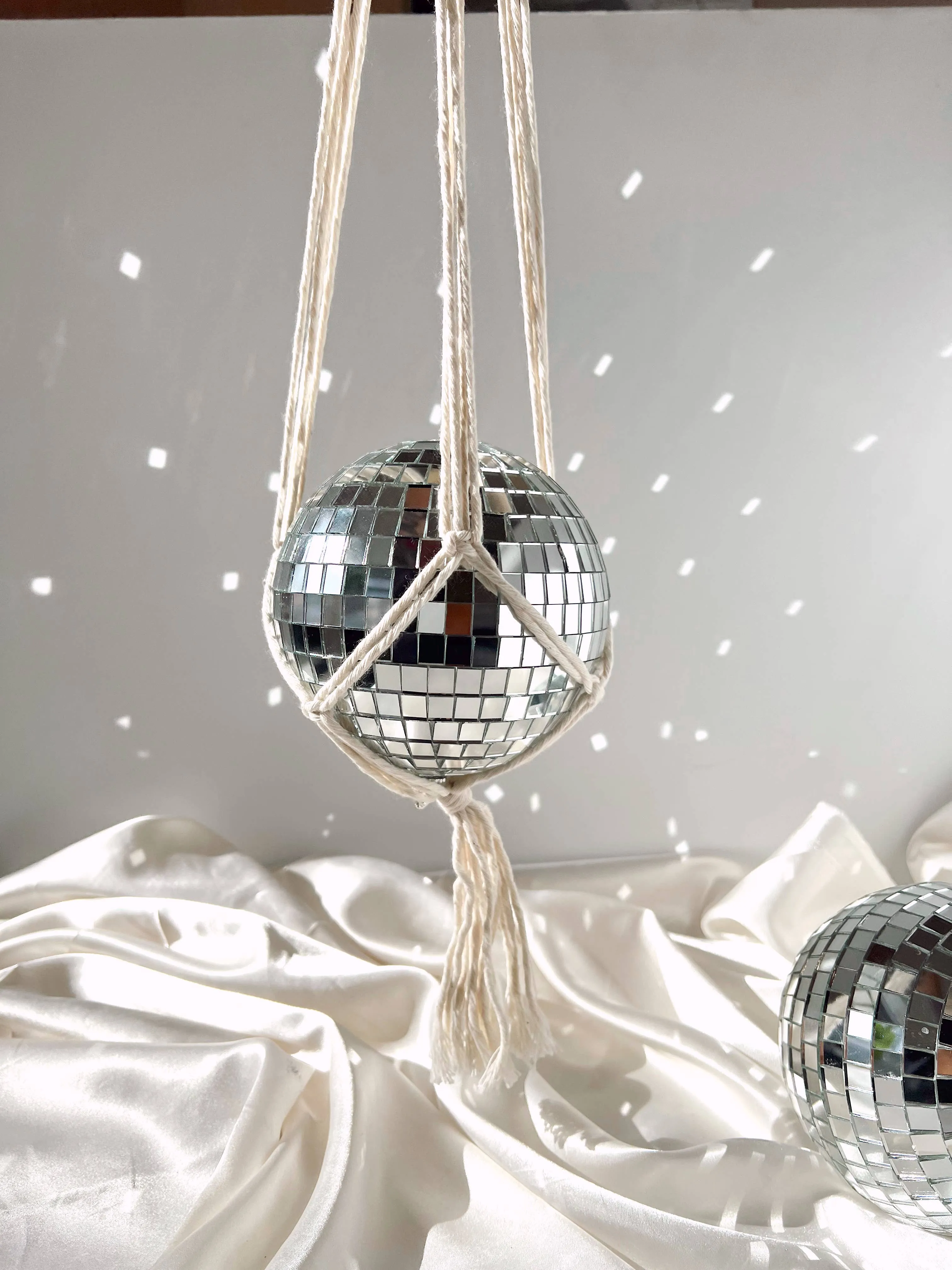 Macrame Disco Ball Hanger