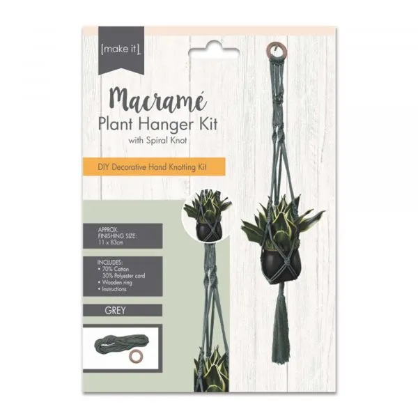 Macrame Spiral Knot Plant Hanger Kit
